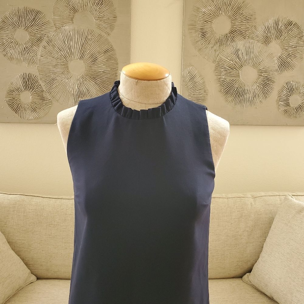 French Connection Navy Shift Dress Sz2 - Picture 3 of 10